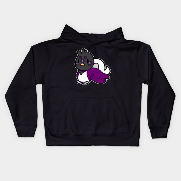 pride birb- Demisexual Variant Kids Hoodie by Brewing_Personalitea